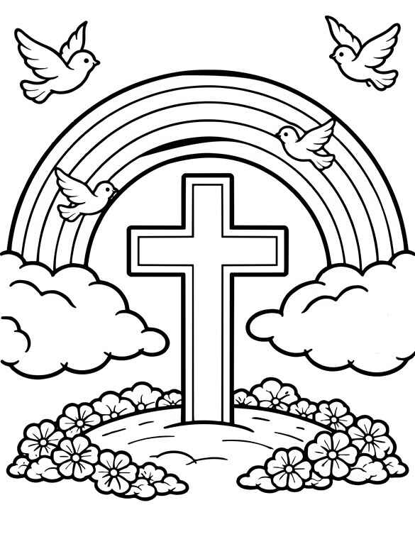 Desenho de Cruz Desenho Colorir Imprimir 18