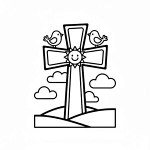 Desenho de Cruz Desenho Colorir Imprimir 26