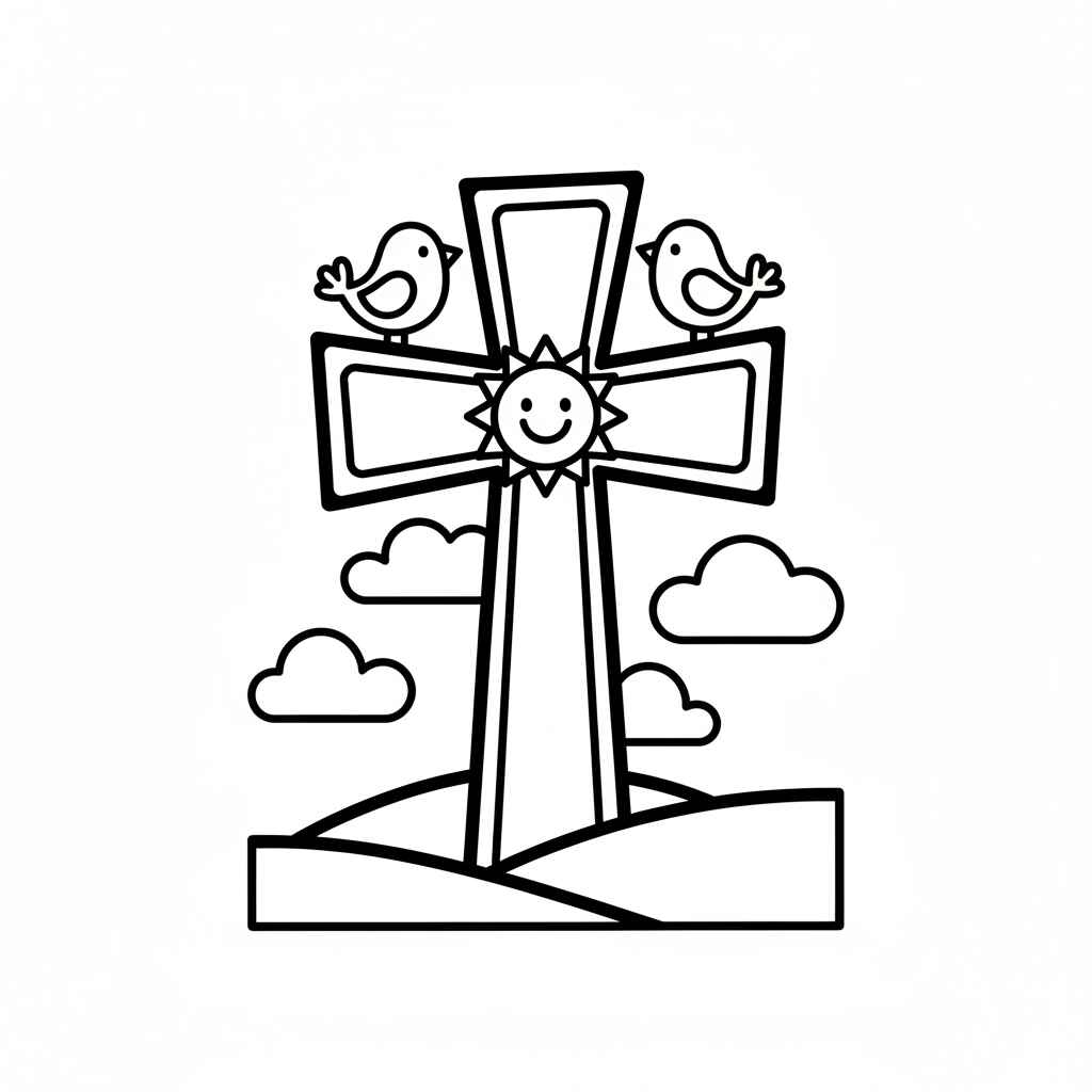 Desenho de Cruz Desenho Colorir Imprimir 26