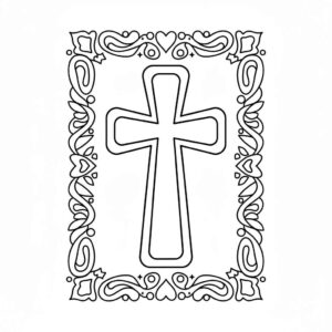 Desenho de Cruz Desenho Colorir Imprimir 28