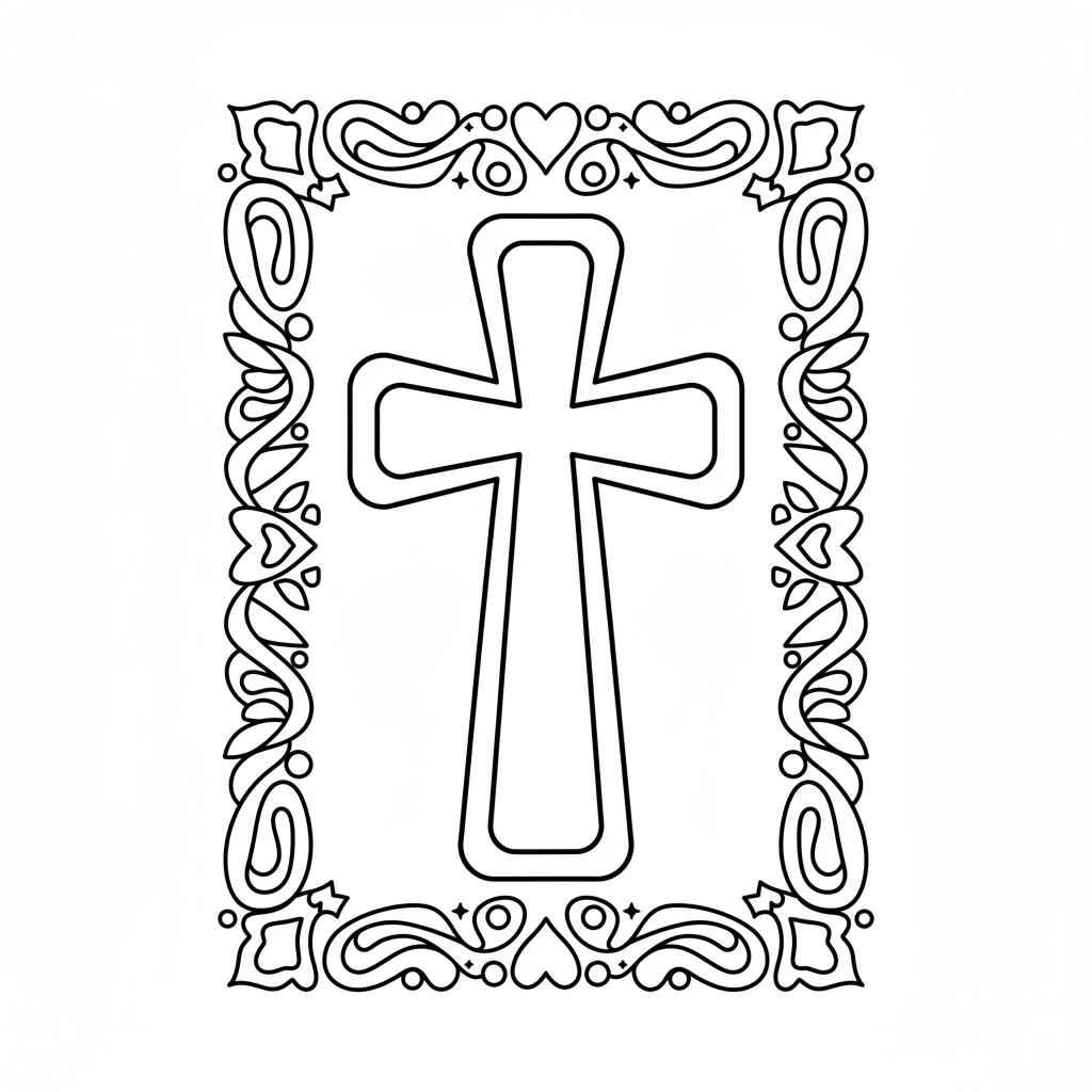 Desenho de Cruz Desenho Colorir Imprimir 28