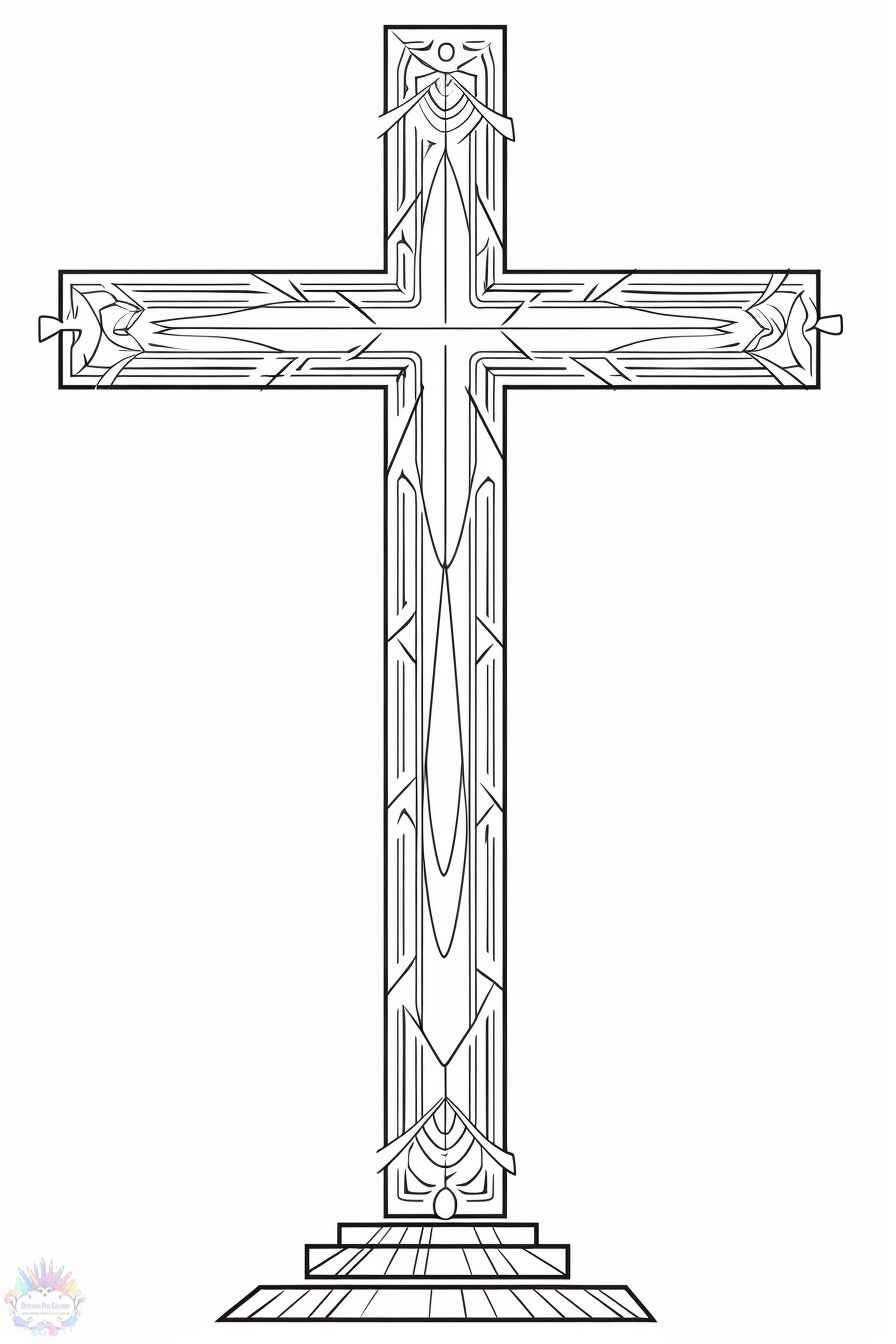 Desenho de Cruz Desenho Colorir Imprimir 30