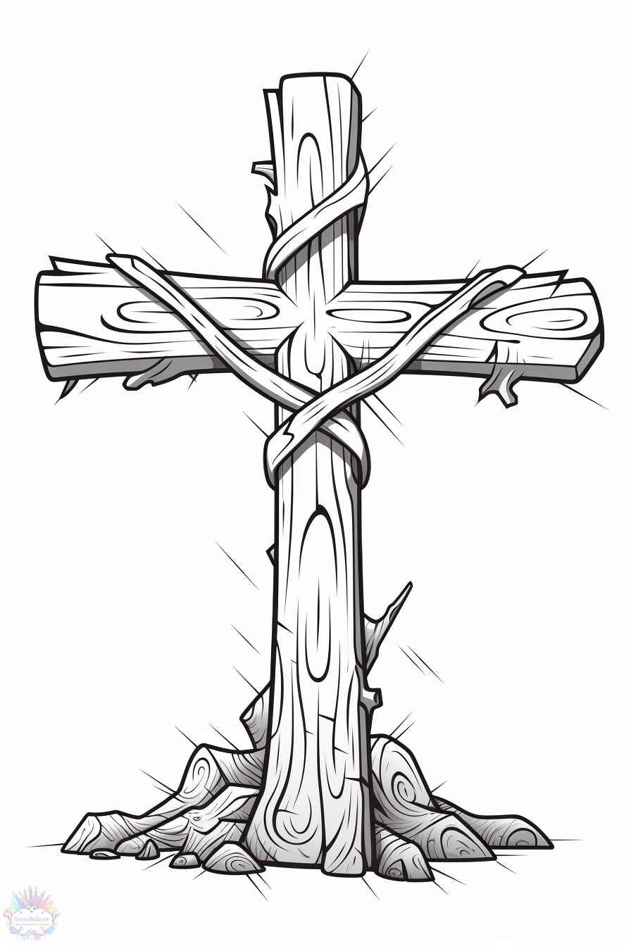 Desenho de Cruz Desenho Colorir Imprimir 34