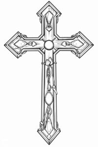 Desenho de Cruz Desenho Colorir Imprimir 35