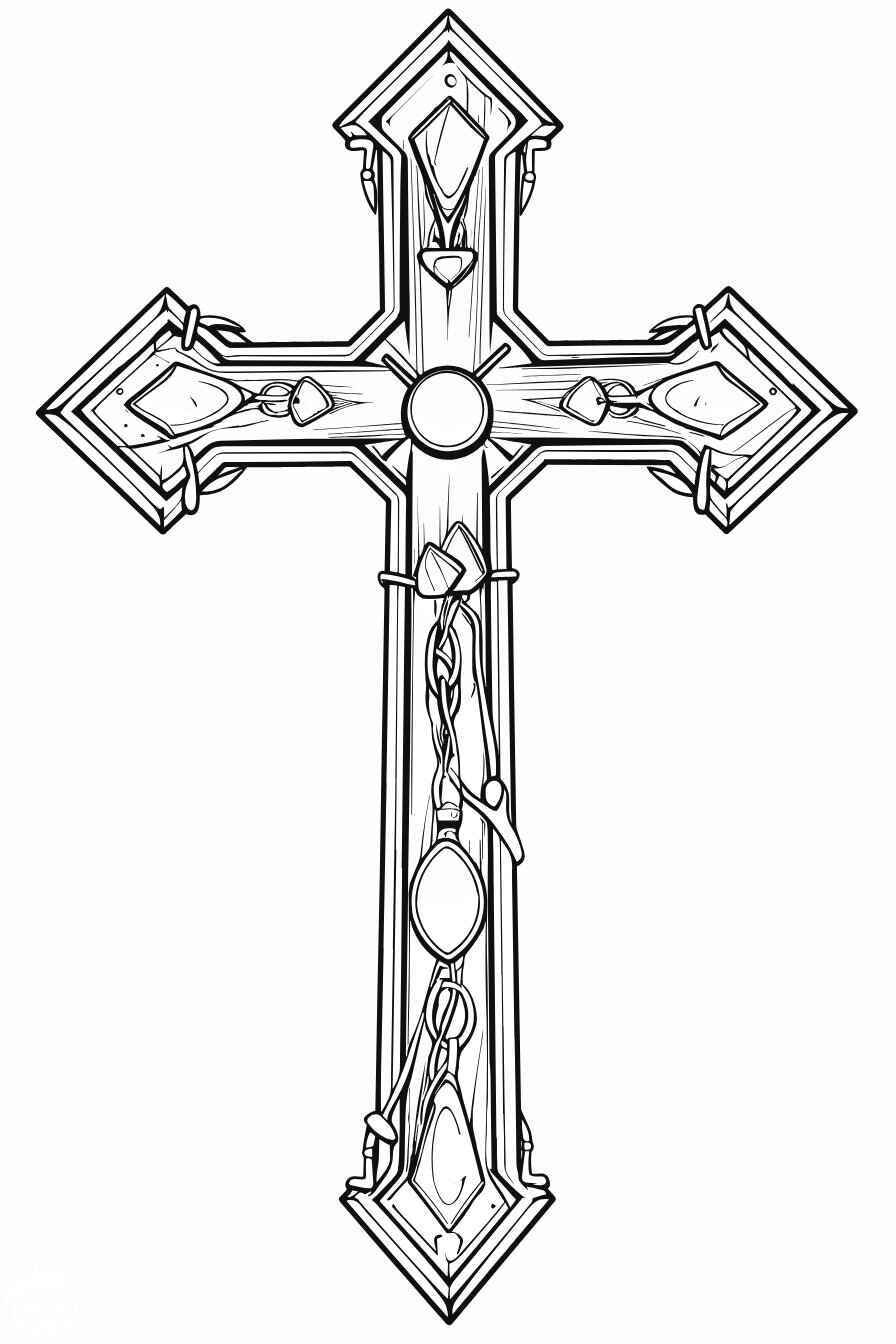 Desenho de Cruz Desenho Colorir Imprimir 35