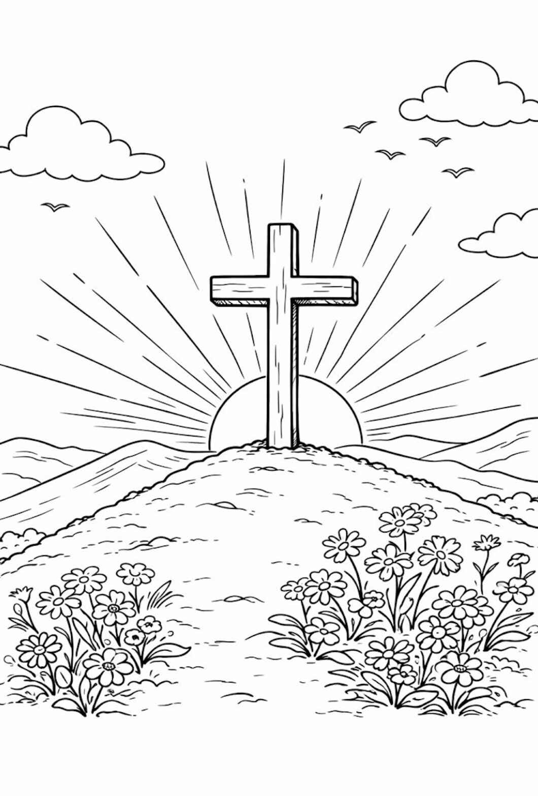 Desenho de Cruz Desenho Colorir Imprimir 36