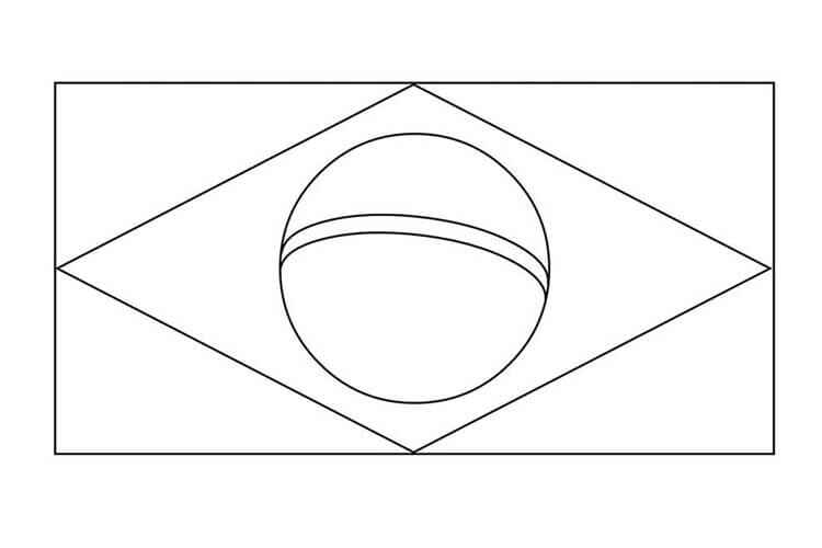 Desenho de Bandeiras Do Brasil Desenho Colorir Imprimir 03