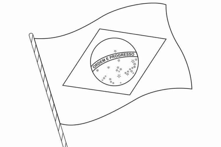 Desenho de Bandeiras Do Brasil Desenho Colorir Imprimir 04