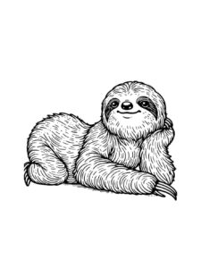 Desenho de Bicho Preguica Desenho Colorir Imprimir 10