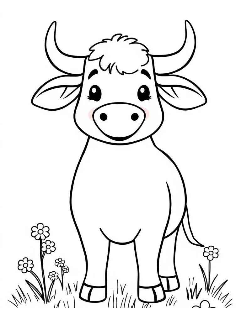 Desenho de Boi Desenho Colorir Imprimir 07