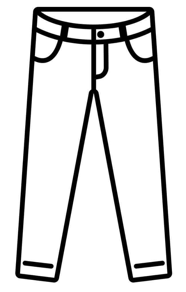 Desenho de Calça Desenho Para Colorir Imprimir