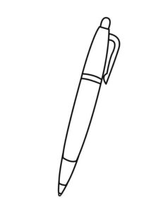 Desenho de Caneta Desenho Para Colorir Imprimir