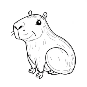 Desenho de Capivara Desenho Colorir Imprimir 133