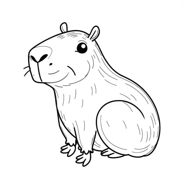 Desenho de Capivara Desenho Colorir Imprimir 133