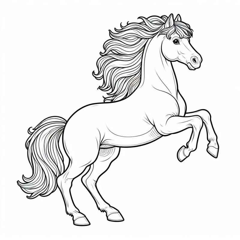 Desenho de Cavalo Desenho Colorir Imprimir 011