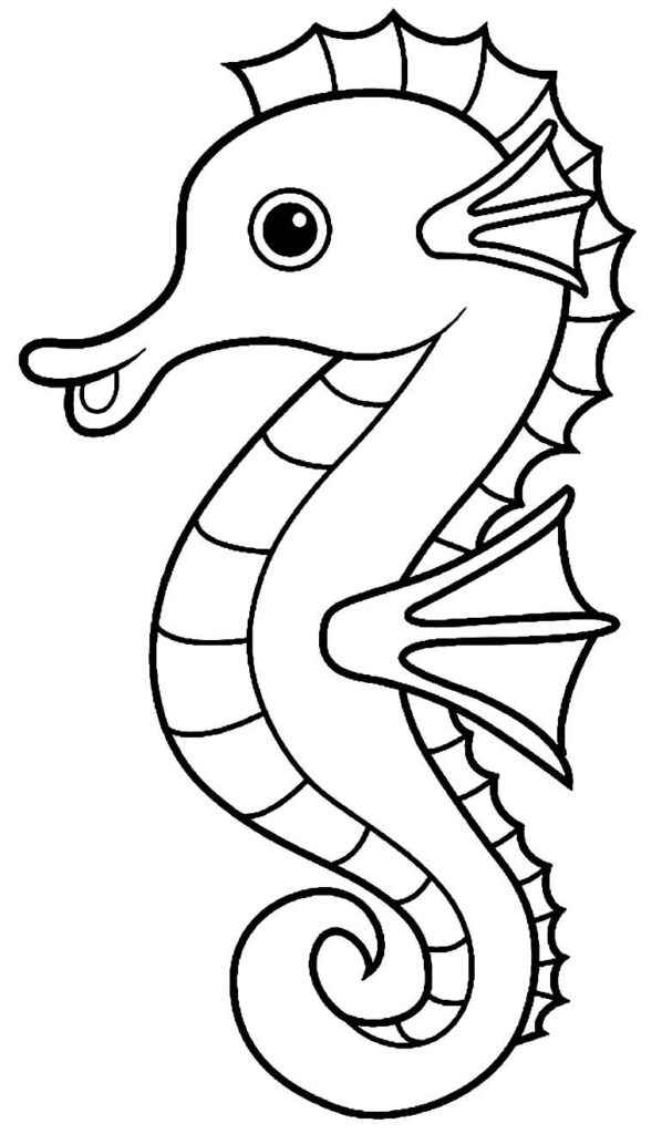 Desenho de Cavalo Marinho Desenho Colorir Imprimir 31