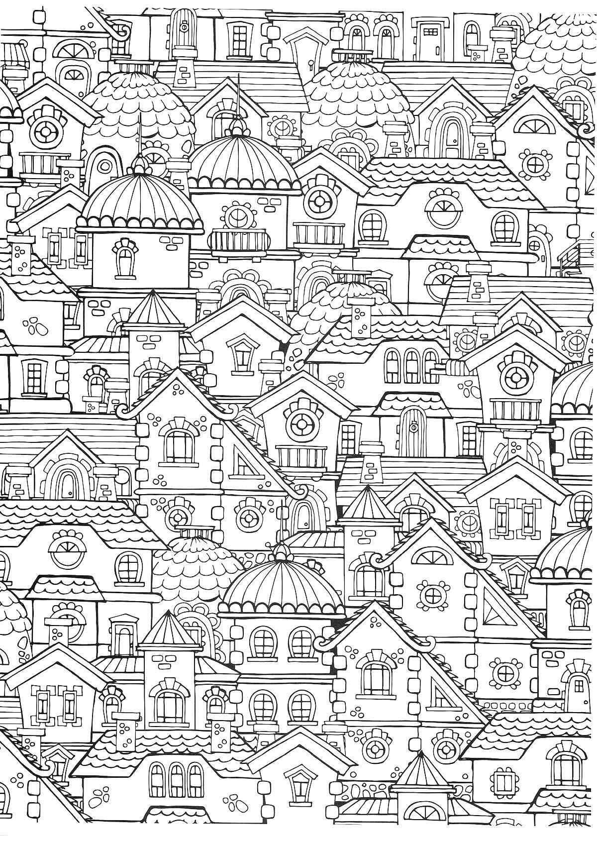 Desenho de Cidade Desenho Colorir Imprimir 05