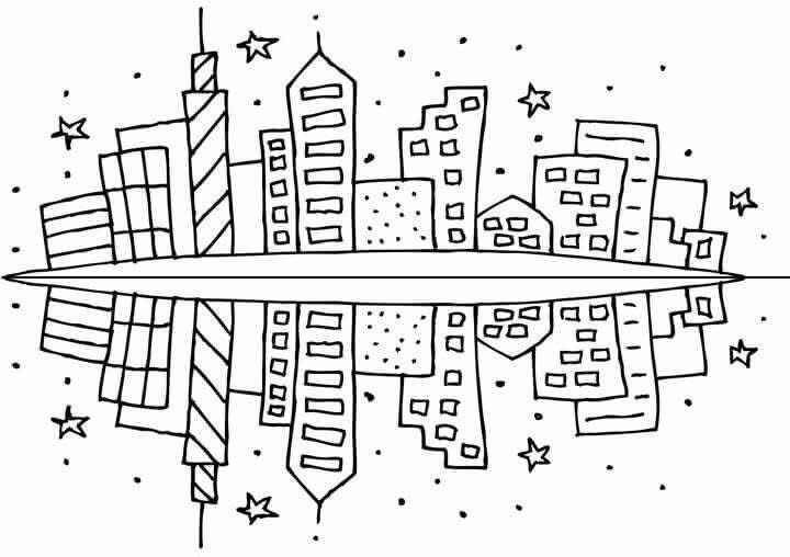 Desenho de Cidade Desenho Colorir Imprimir 09