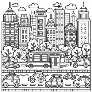 Desenho de Cidade Desenho Colorir Imprimir 13