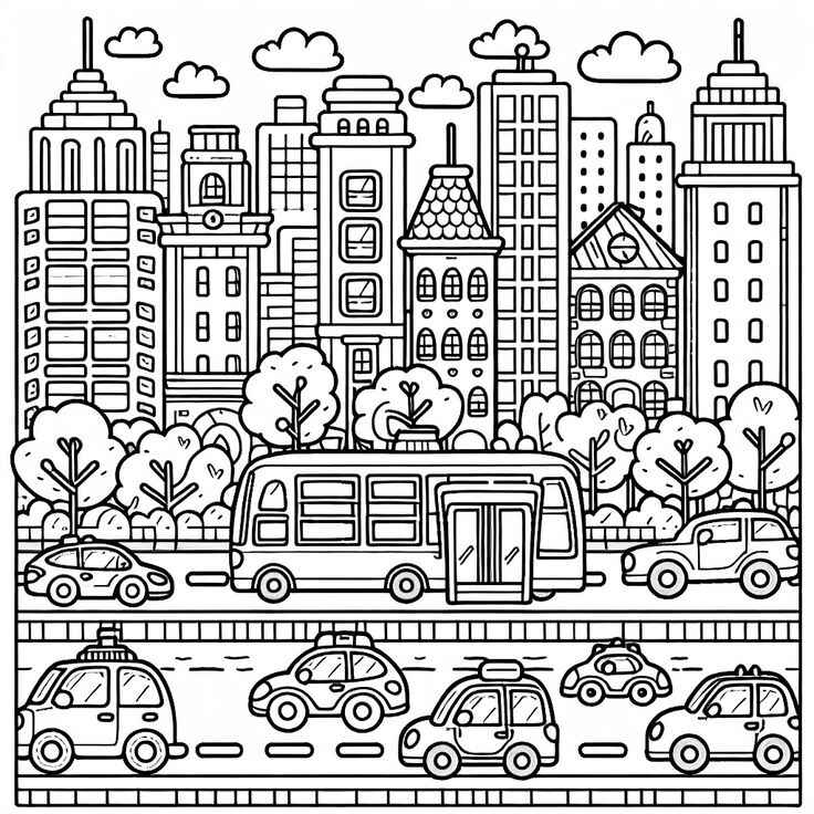 Desenho de Cidade Desenho Colorir Imprimir 13