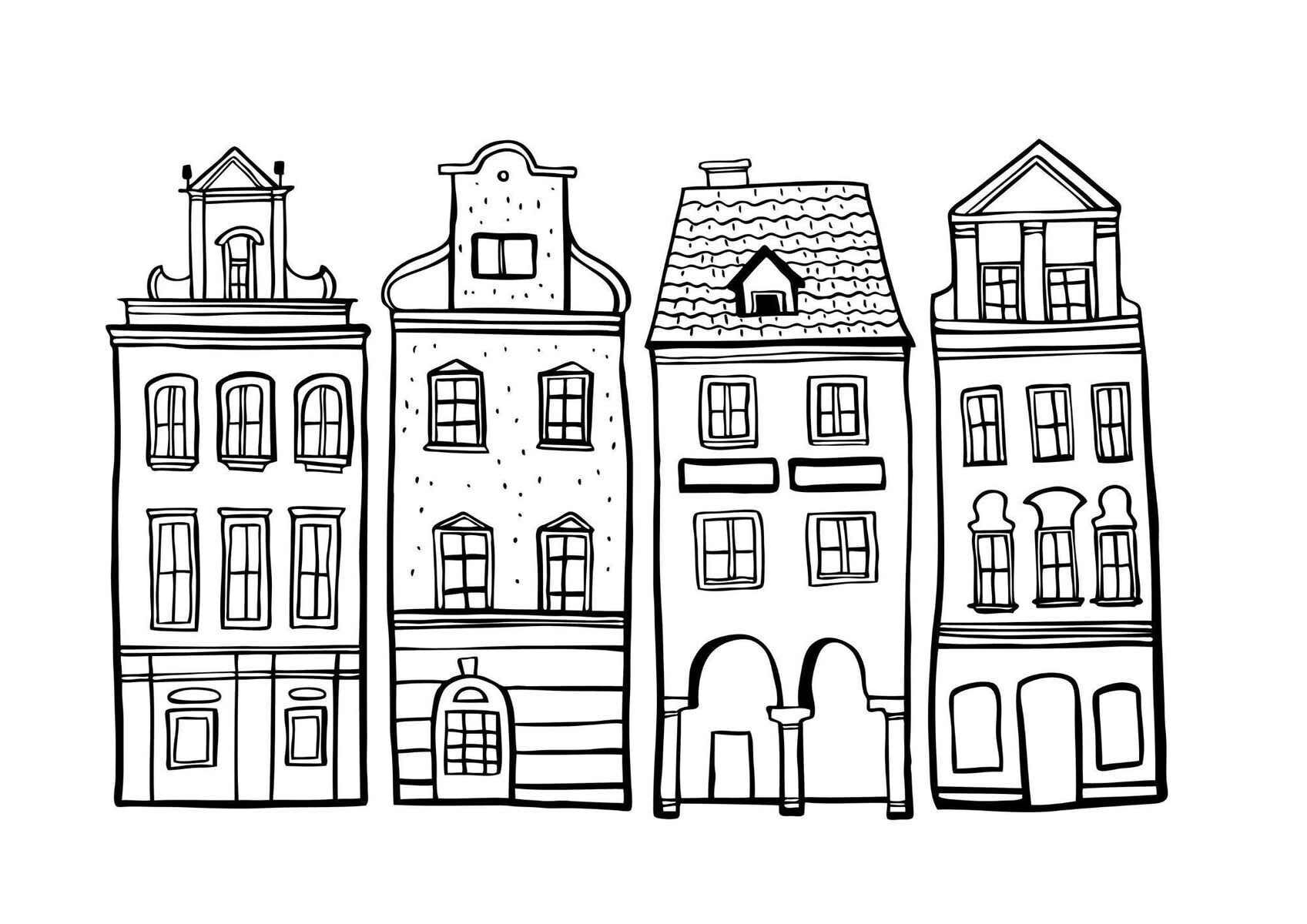 Desenho de Cidade Desenho Colorir Imprimir 14