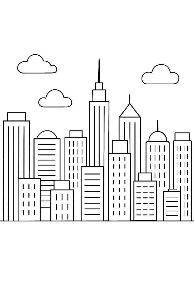 Desenho de Cidade Desenho Colorir Imprimir 15