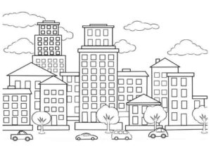 Desenho de Cidade Desenho Colorir Imprimir 17