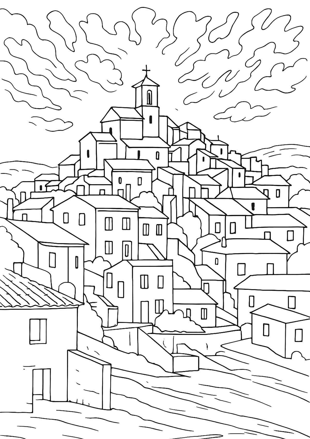 Desenho de Cidade Desenho Colorir Imprimir 20