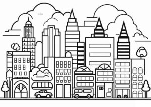 Desenho de Cidade Desenho Colorir Imprimir 21