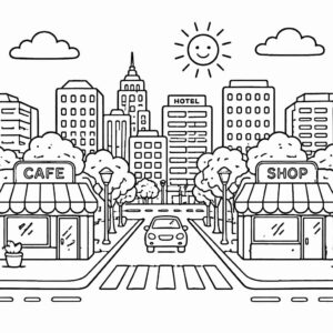 Desenho de Cidade Desenho Colorir Imprimir 25