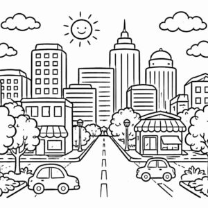 Desenho de Cidade Desenho Colorir Imprimir 26