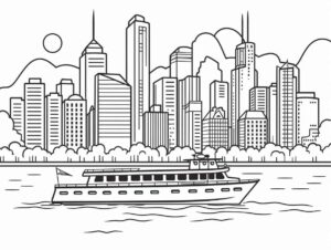 Desenho de Cidade Desenho Colorir Imprimir 28