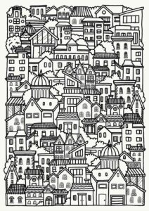 Desenho de Cidade Desenho Colorir Imprimir 31