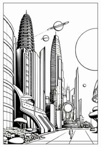 Desenho de Cidade Desenho Colorir Imprimir 38