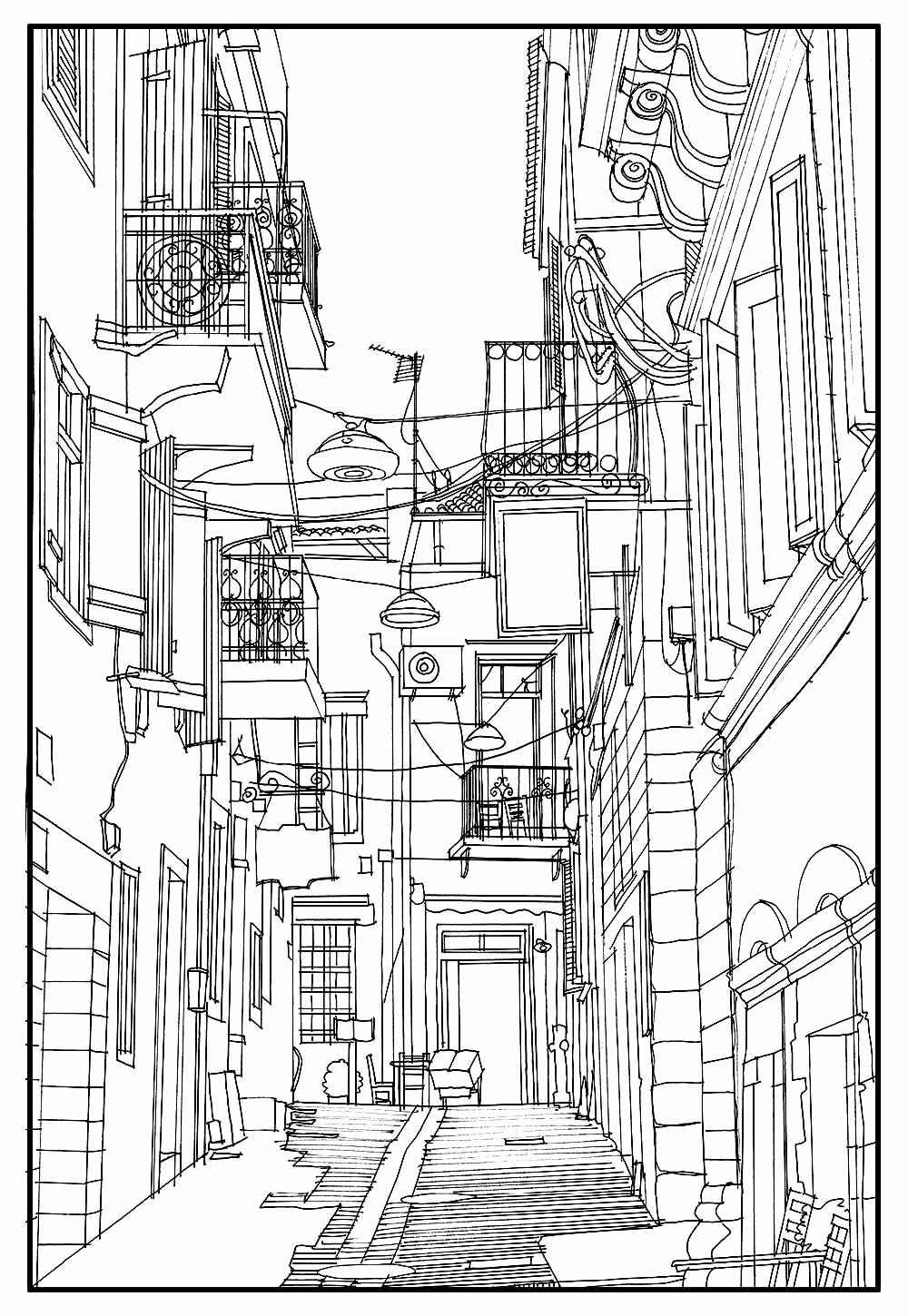 Desenho de Cidade Desenho Colorir Imprimir 40
