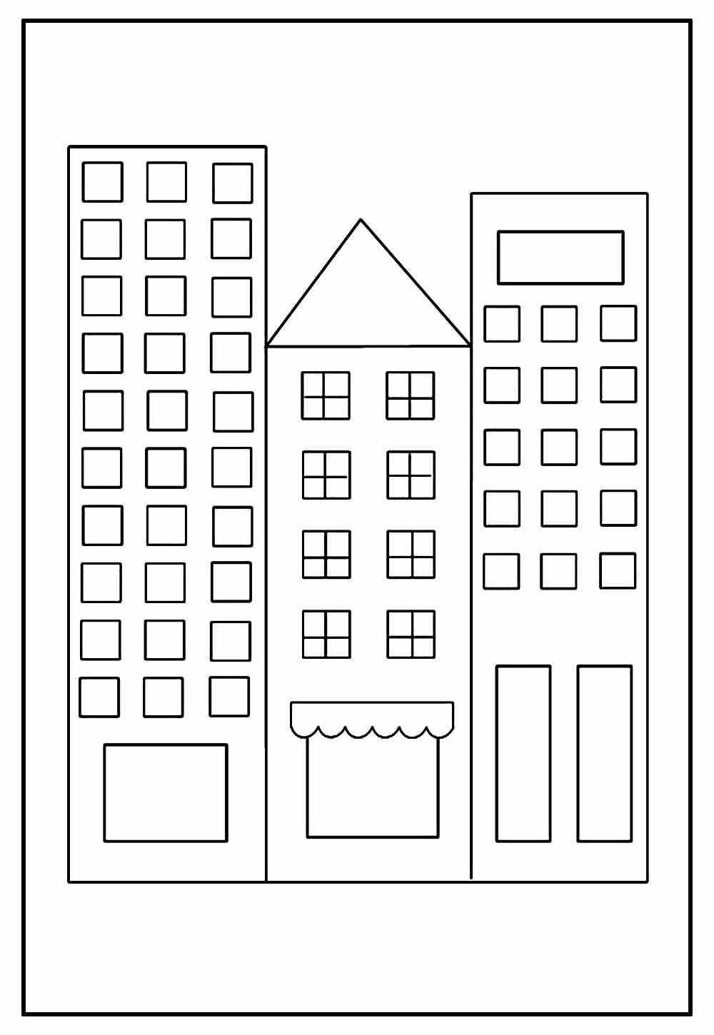 Desenho de Cidade Desenho Colorir Imprimir 42