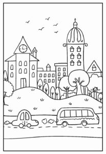 Desenho de Cidade Desenho Colorir Imprimir 45