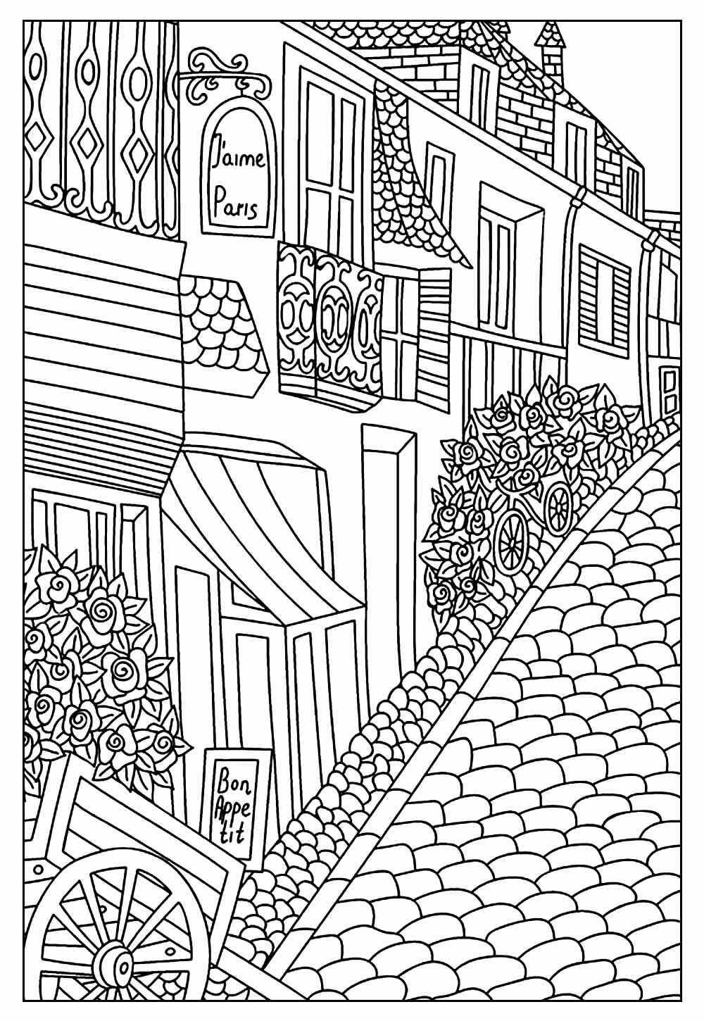 Desenho de Cidade Desenho Colorir Imprimir 46