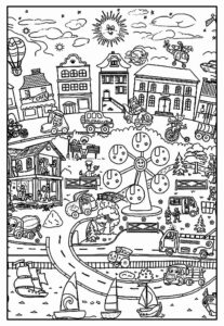 Desenho de Cidade Desenho Colorir Imprimir 47