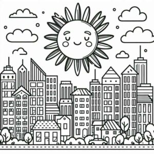 Desenho de Cidade Desenho Colorir Imprimir 52