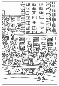 Desenho de Cidade Desenho Colorir Imprimir 55