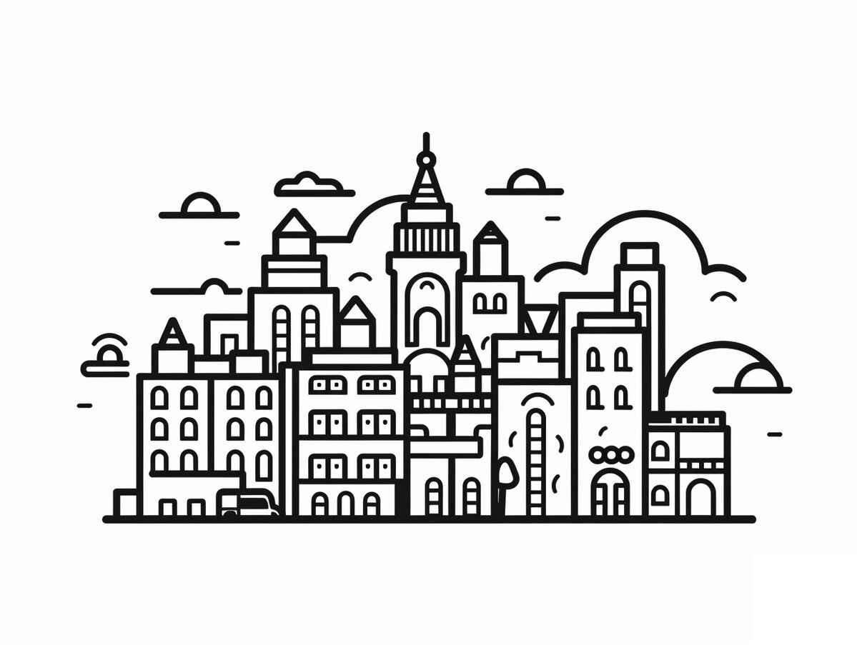 Desenho de Cidade Desenho Colorir Imprimir 61