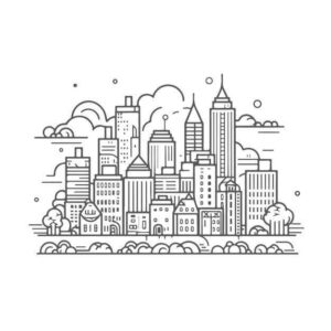 Desenho de Cidade Desenho Colorir Imprimir 62