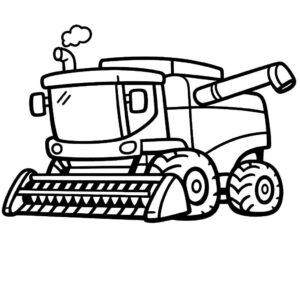 Desenho de Colheitadeira Desenho Colorir Imprimir 06