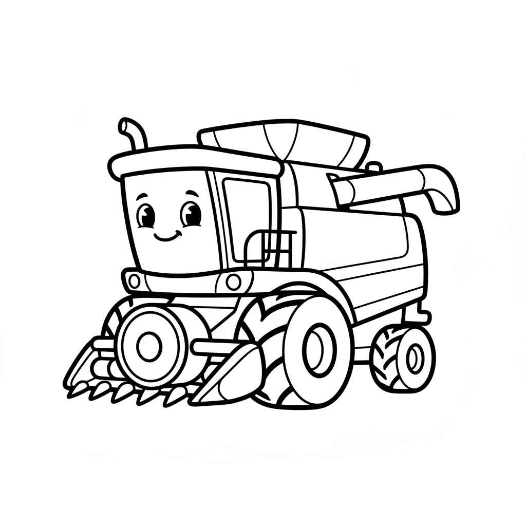 Desenho de Colheitadeira Desenho Colorir Imprimir 14