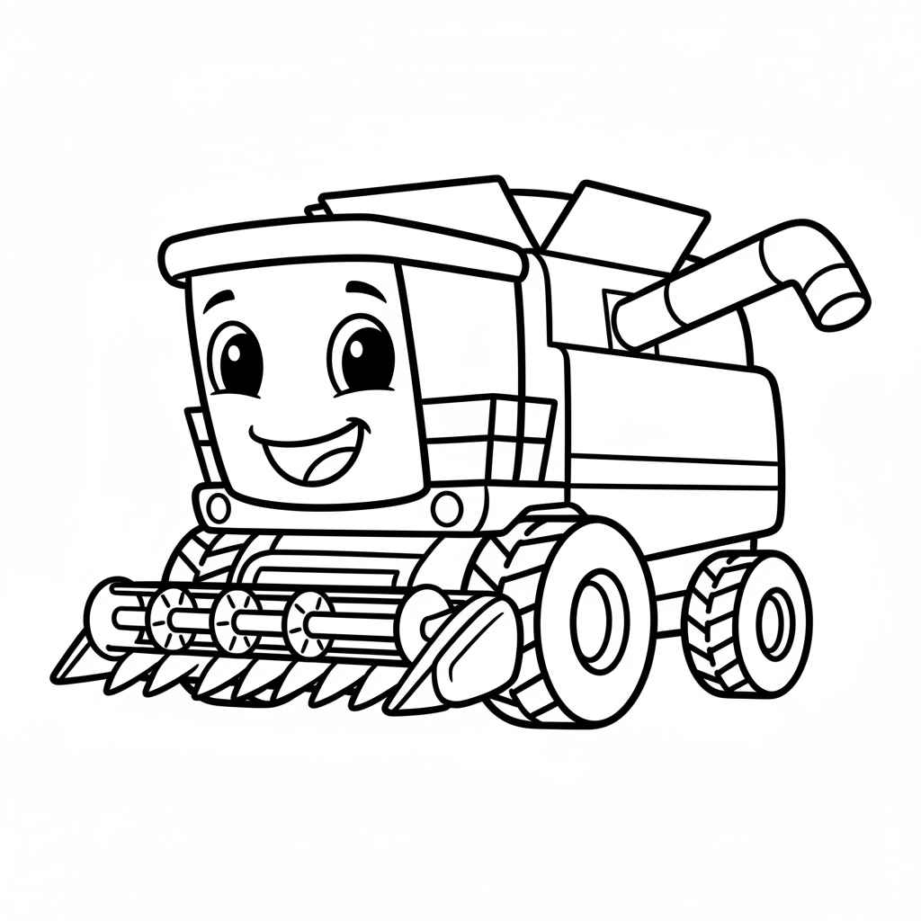 Desenho de Colheitadeira Desenho Colorir Imprimir 15
