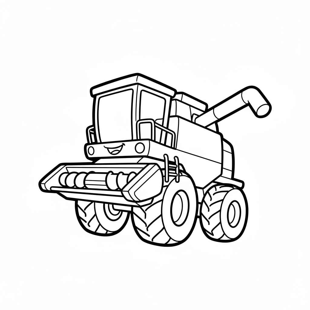 Desenho de Colheitadeira Desenho Colorir Imprimir 17