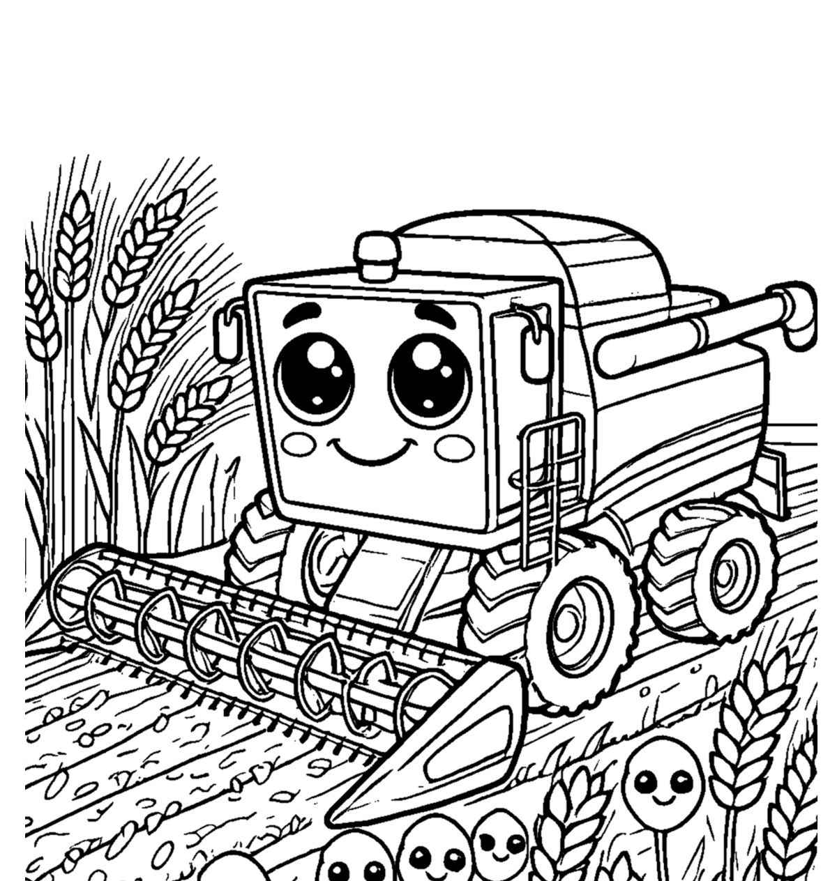 Desenho de Colheitadeira Desenho Colorir Imprimir 20