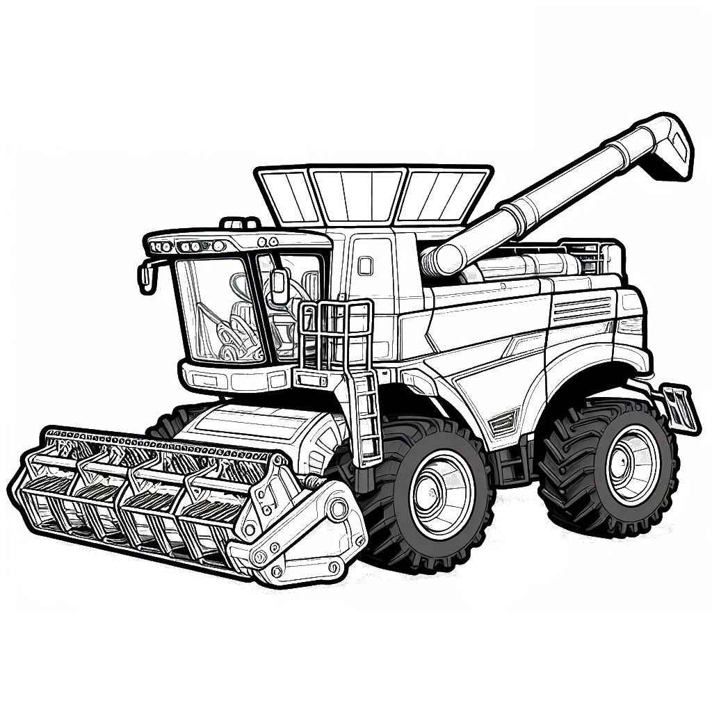 Desenho de Colheitadeira Desenho Colorir Imprimir 22