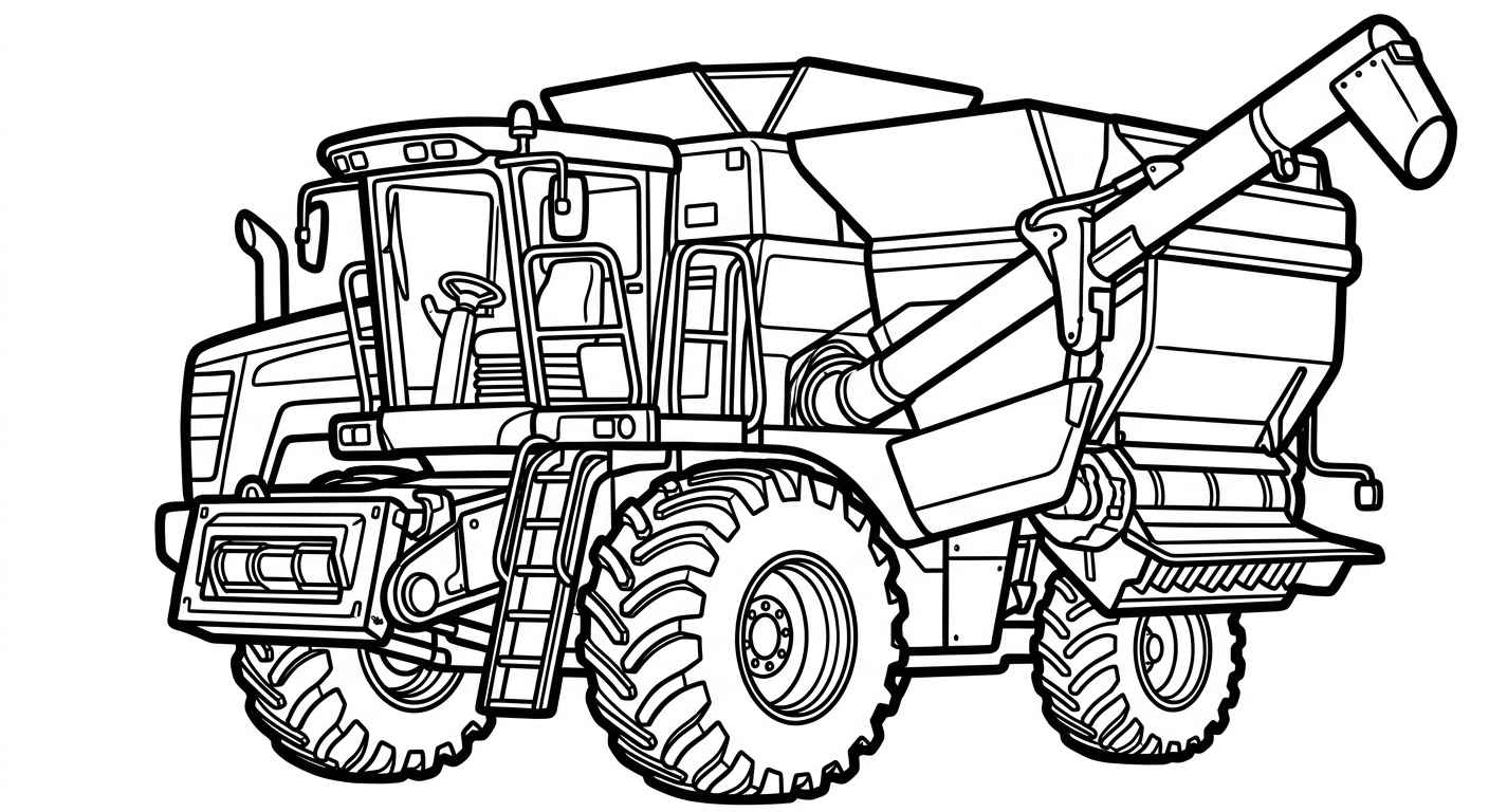 Desenho de Colheitadeira Desenho Colorir Imprimir 23
